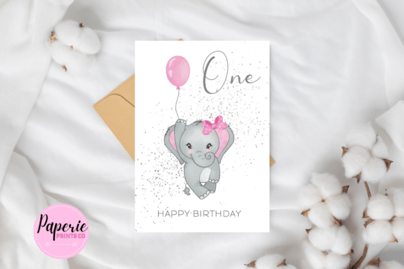 1st Birthday Card for Girl