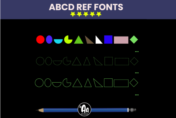 Abcd Ref 2d Shapes Outlined Font - Preview 1