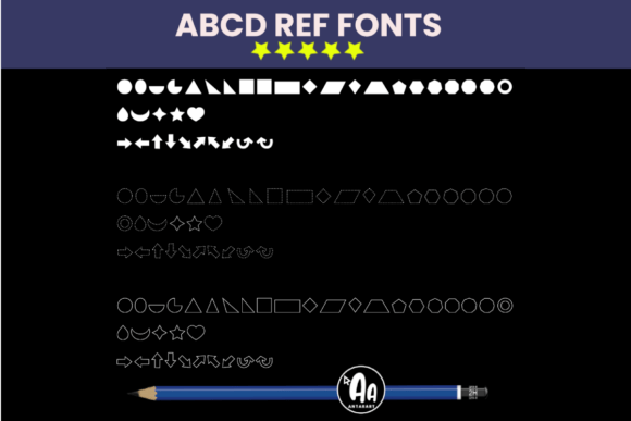 Abcd Ref 2d Shapes Outlined Font - Preview 2
