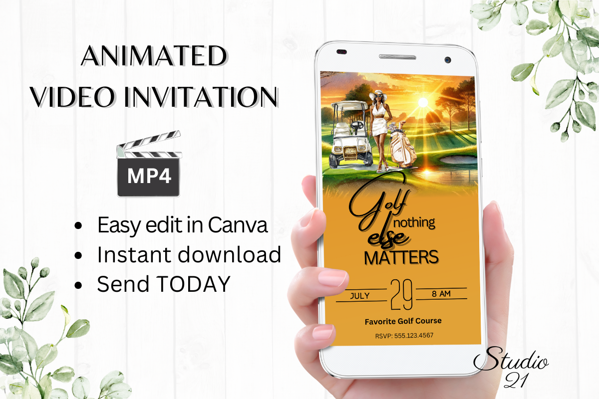 Animated Golf Invitation