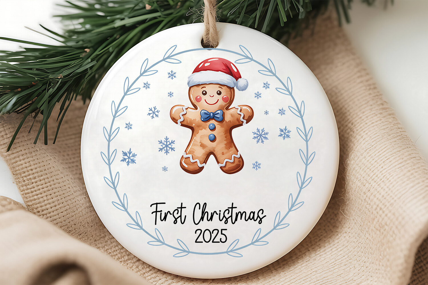 Baby's First Christmas Ornament 2025 PNG