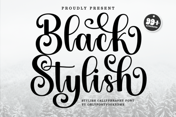 Black Stylish Font - Preview 1