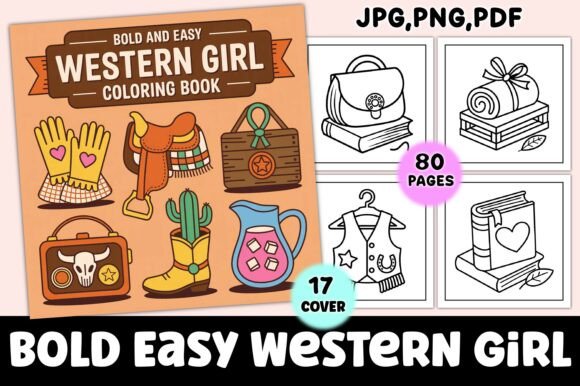 Bold Easy Western Girl Coloring Pages
