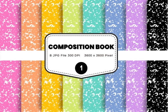 Preview of Composition Notebook Background School