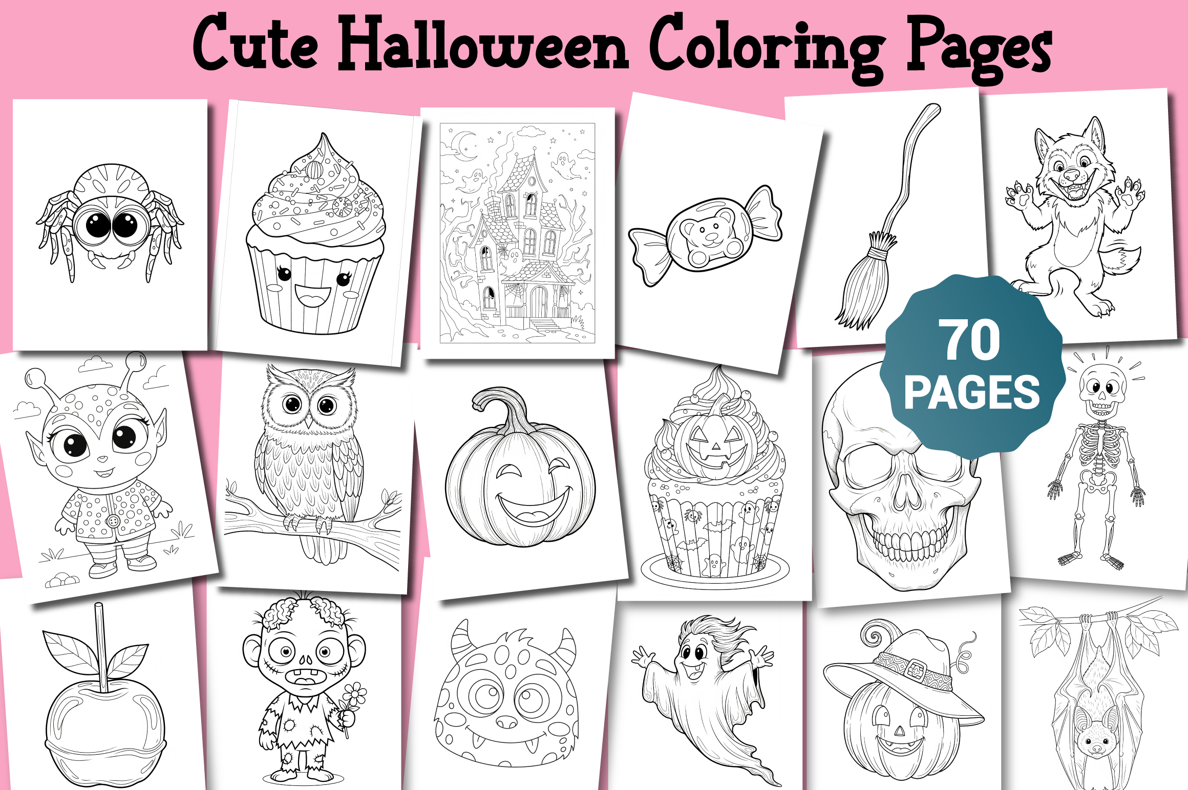 Cute Halloween Coloring Pages