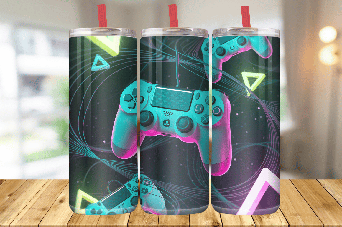 Gamer Controller Tumbler Wrap Graphic by Magic Creative · Creative Fabrica