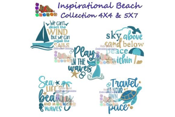 Inspirational Beach Collection Sommer Stickereidesign Von BabyNucci Embroidery Designs