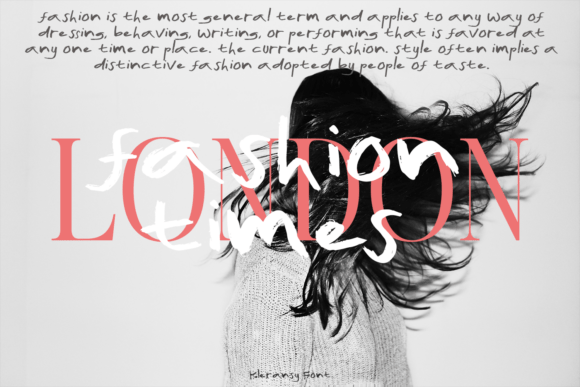 Kleransy Regular Font PNG with transparent background - Preview 3