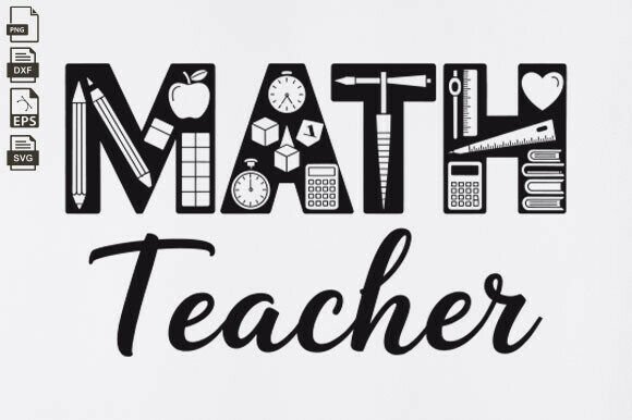 Math Teacher Svg Commercial Use Vector Graphics