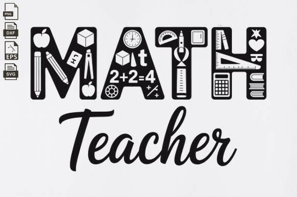 Math Teacher Svg Commercial Use Vector Graphics