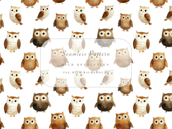 Owl Seamless Pattern