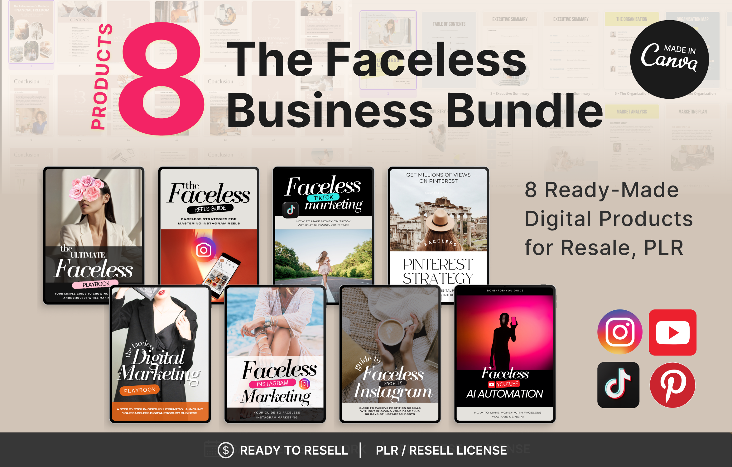The Faceless Business Bundle, Canva