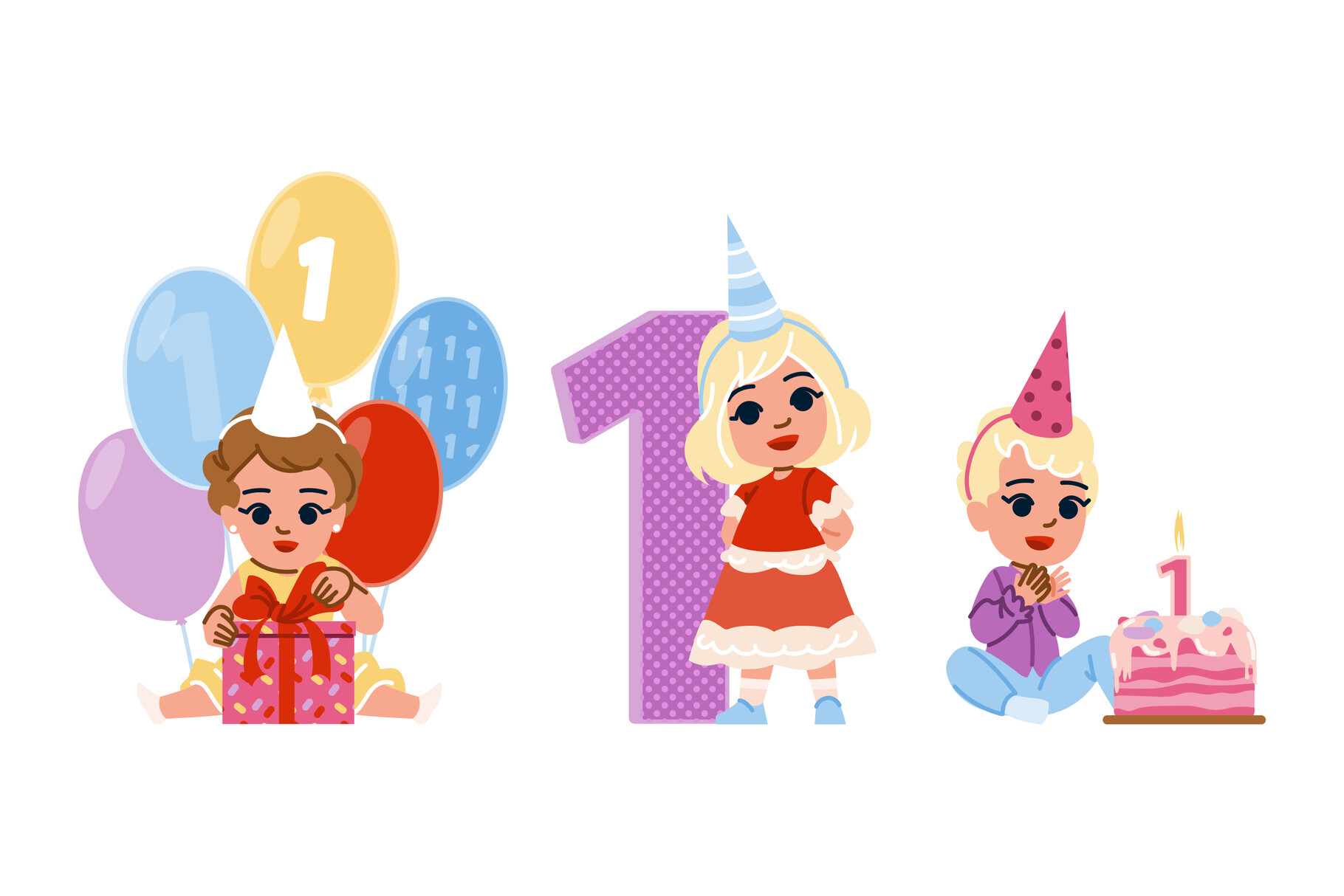 Theme Kid Girl First Birthday