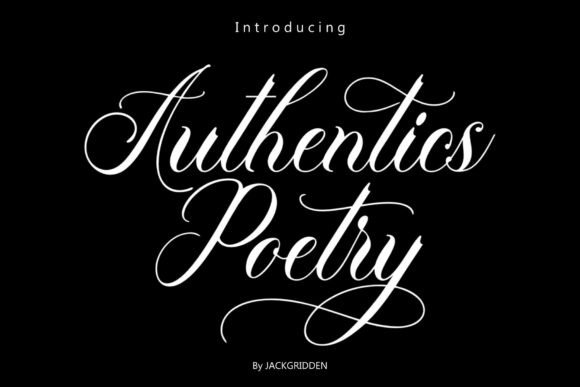 Authenticspoetry Font - Preview 3