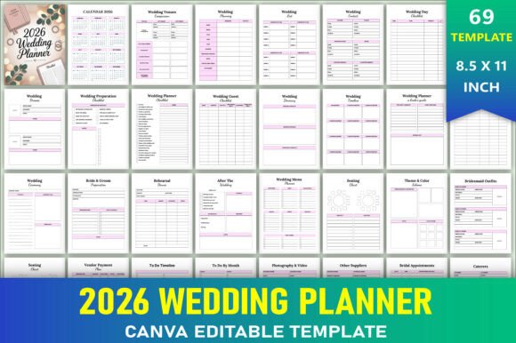 Editable 2026 Wedding Planner
