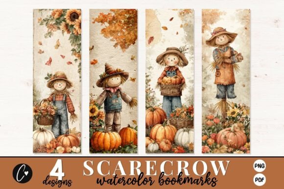 Fall Scarecrow Printable Bookmark