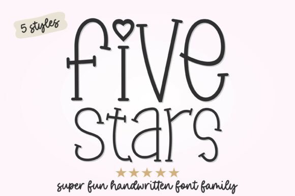 Five Stars Duo Font - Whimsical Lettering Fonts