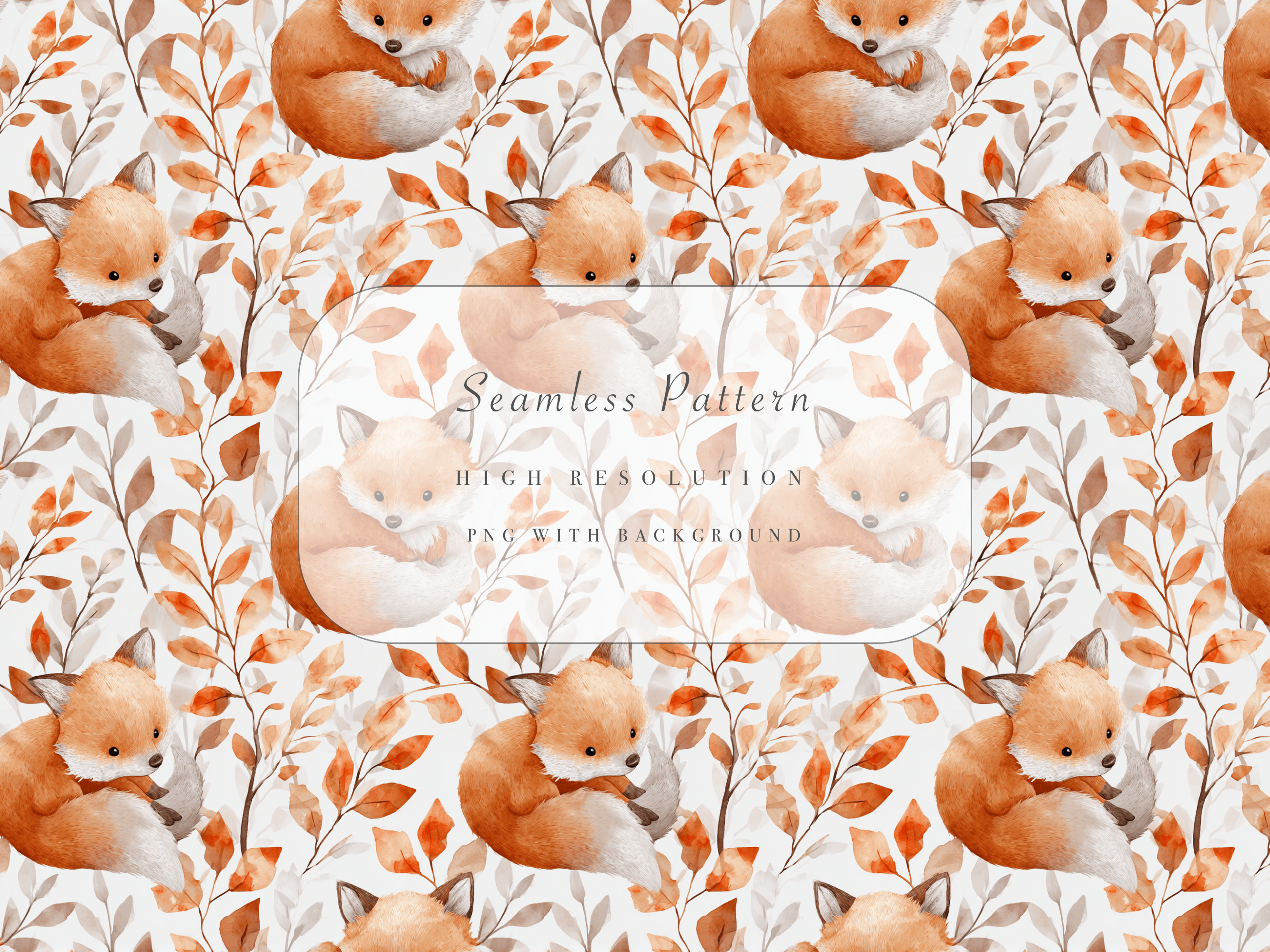 Fox Seamless Pattern