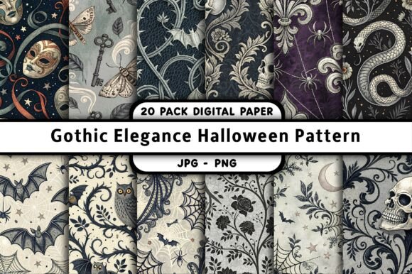 Gothic Elegance Halloween Pattern
