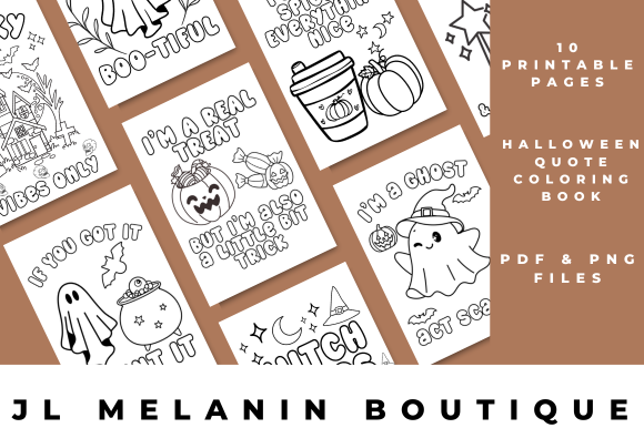 Halloween Quote Coloring Pages