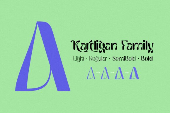 Kardigan Font PNG with transparent background - Preview 2