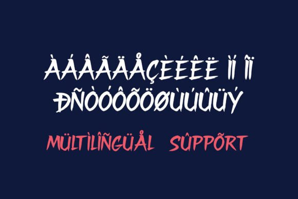 Night Blaze Font PNG with transparent background - Preview 2