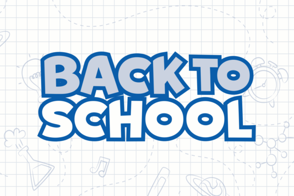 School Hall Font PNG with transparent background - Preview 1