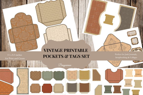 Vintage Terracotta & Sage Printable Pock