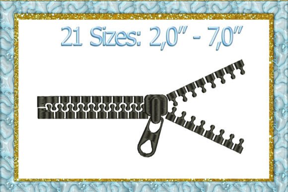 Zipper Machine Embroidery Design
