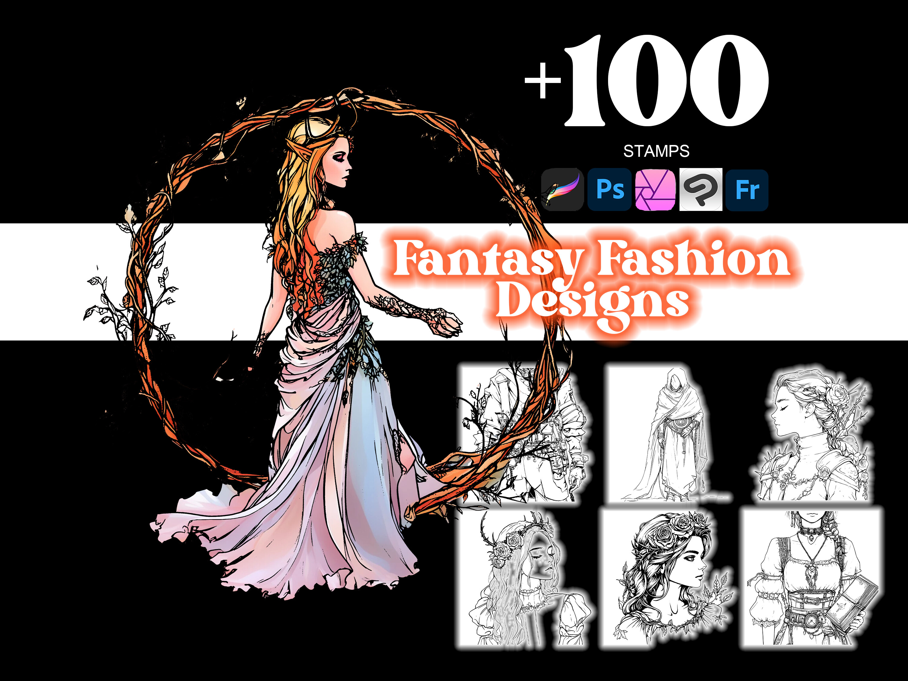 100+ Fantasy Fashion Designs Procreate - photo 1