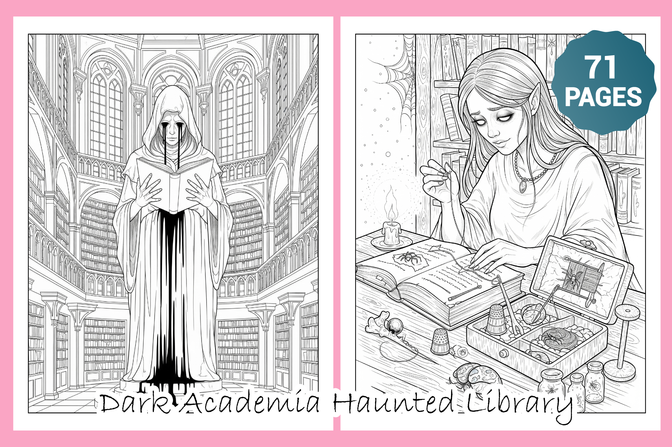 Dark Academia Haunted Library