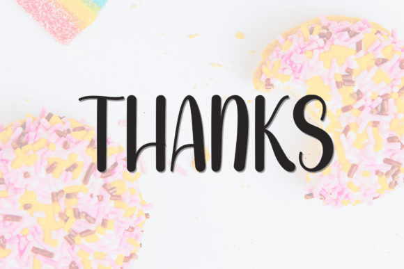 Donut Rainbow Font PNG with transparent background - Preview 6