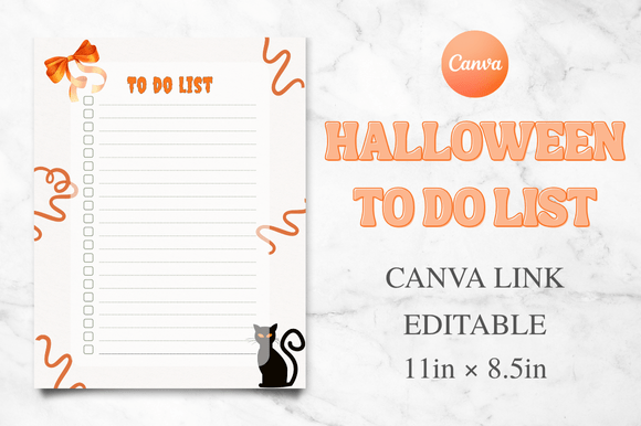 Editable CANVA Halloween to-Do List