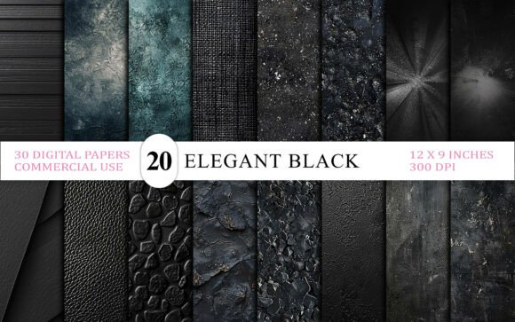 Elegant Black Texture Fabric Collection