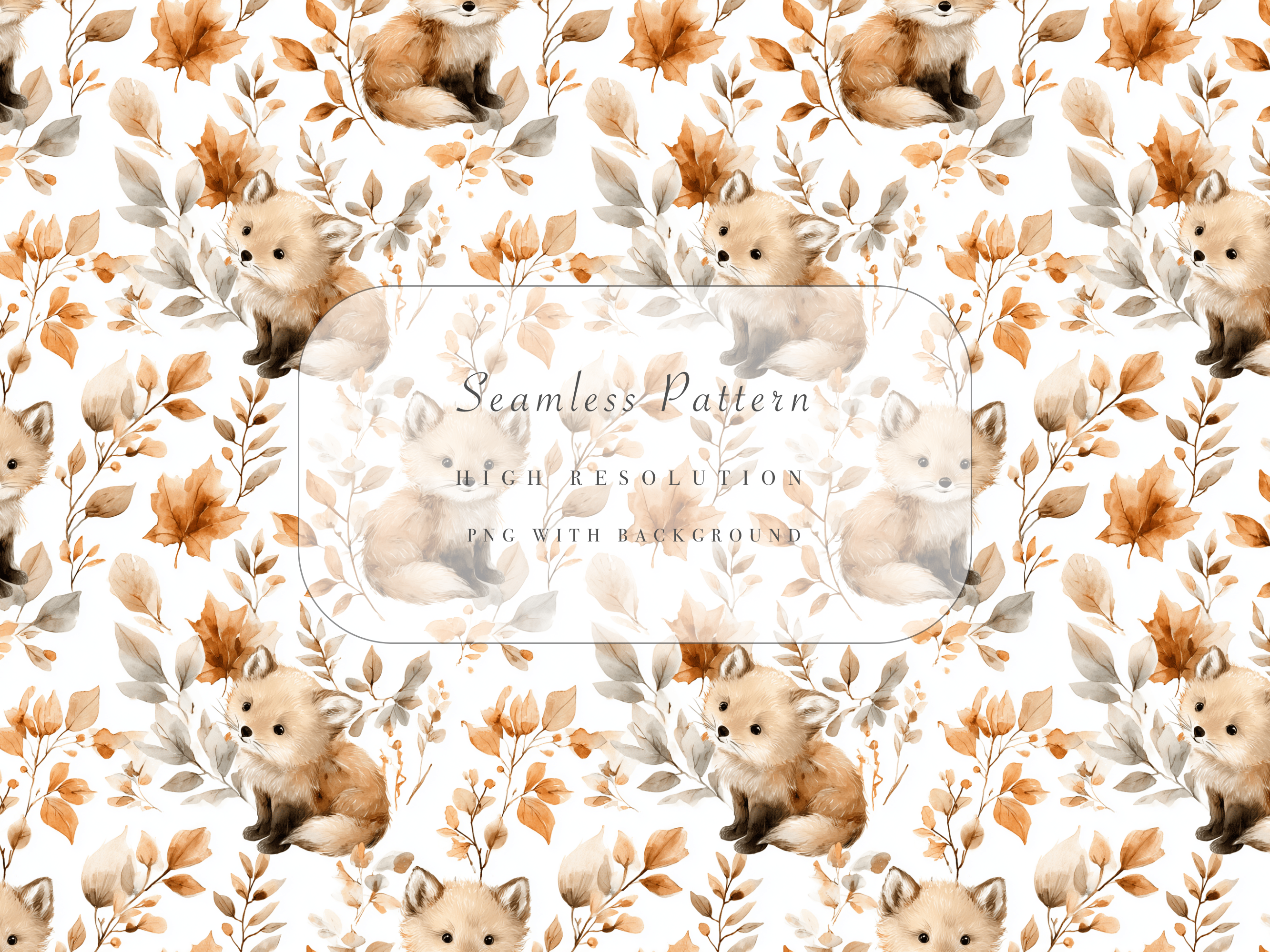 Fox Seamless Pattern