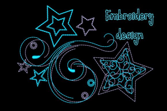 Galaxy Swirls | Stars Outline | Filigree