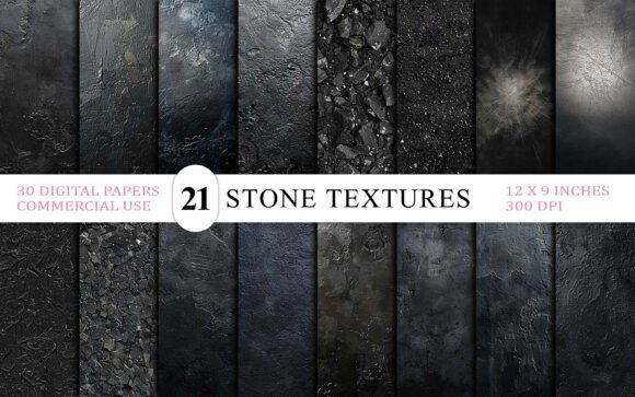 Industrial Black & Stone Texture Bg