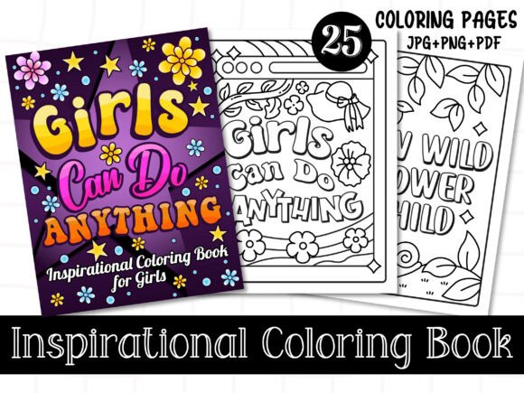 Inspirational Coloring Book for Girls