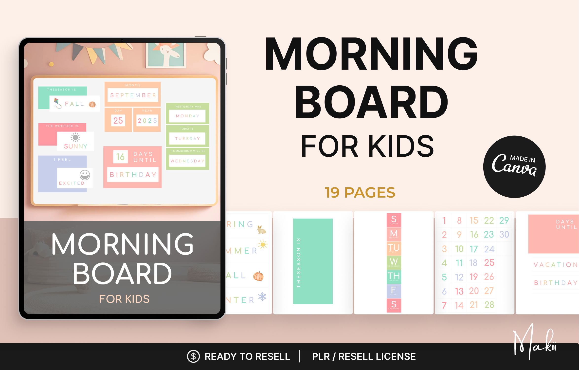 Morning Board for Kids, Canva