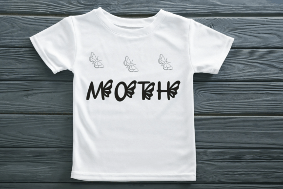 Moth Font PNG with transparent background - Preview 3