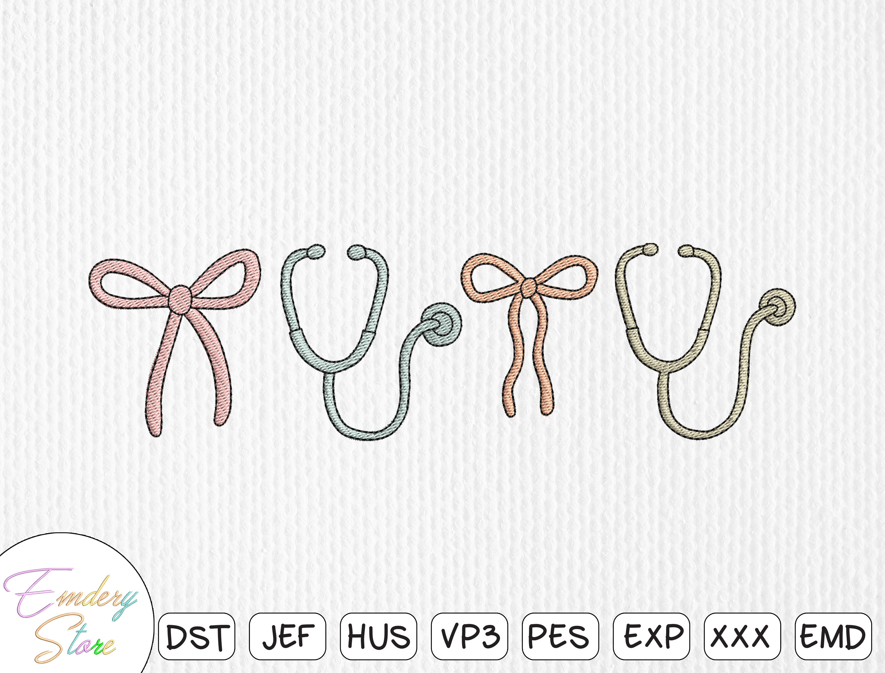 Pastel Bows and Stethoscope