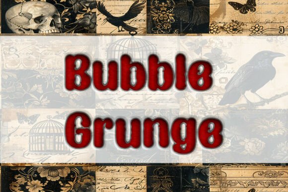 Bubble Grunge Font - Preview 1