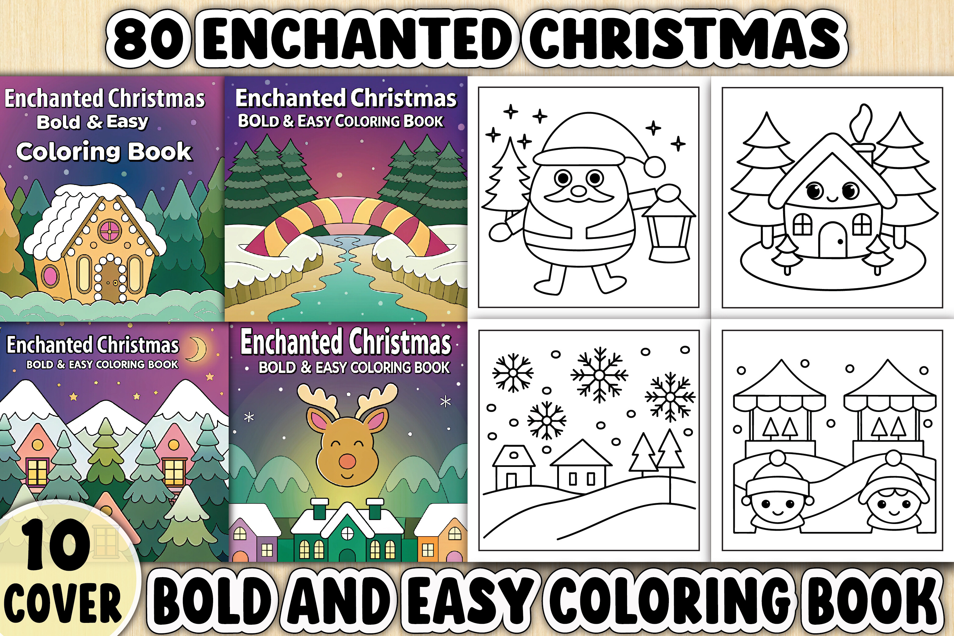 Enchanted Christmas Bold and Easy Colori