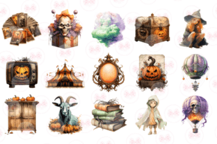 Halloween Vintage Clipart Graphic by Markicha Art · Creative Fabrica