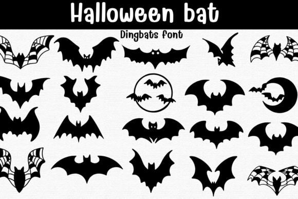 Halloween Bat&nbsp; Font Dingbats Font By Sontaya