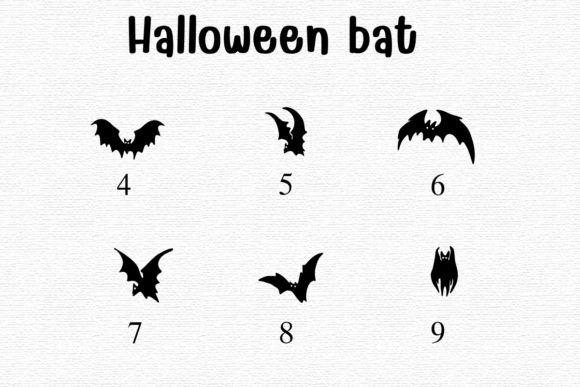 Halloween Bat  Font Font PNG with transparent background - Preview 3