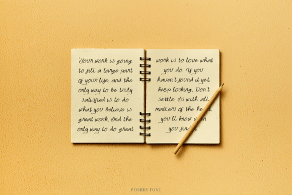 Poshry Regular Font PNG with transparent background - Preview 2