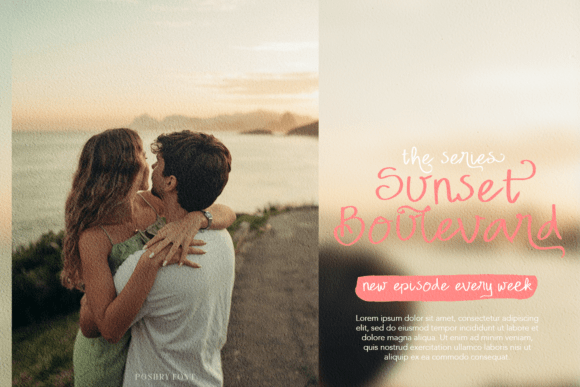 Poshry Regular Font PNG with transparent background - Preview 3