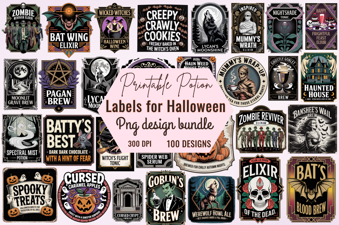 Printable Potion Labels for Halloween