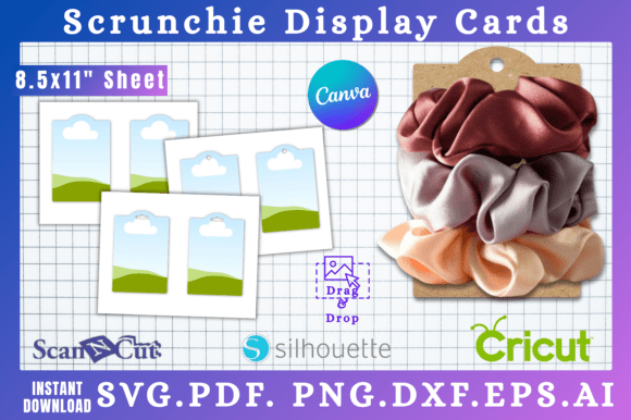 Scrunchie Display Card SVG Template 09